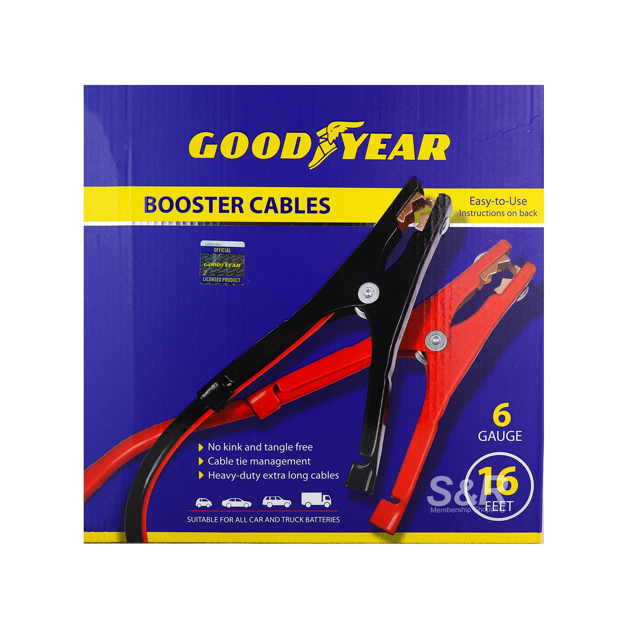 Goodyear Booster Car Jumper Cables 16ft Goodyear Booster Car Jumper Cables 16ft